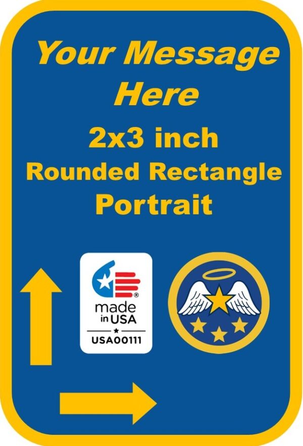 Rounded Rectangle 2x3 inch, Mirror-Back - Image 2