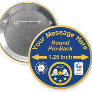 Round, 1.25 inch, Pin-Back