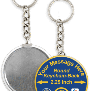 Round, 2.25 inch, Keychain-Back