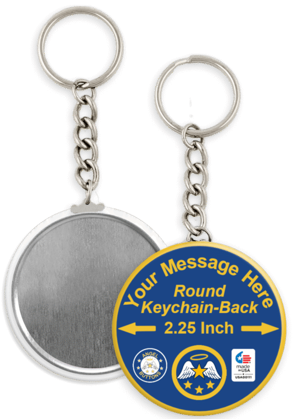 Round, 2.25 inch, Keychain-Back