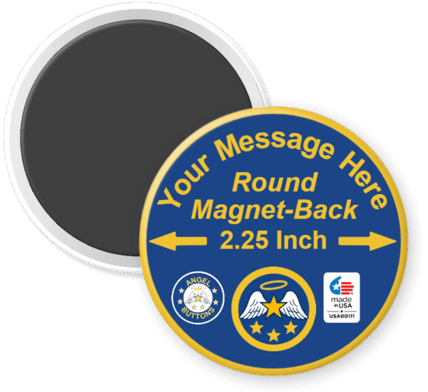 Round, 2.25 inch, Magnet-Back