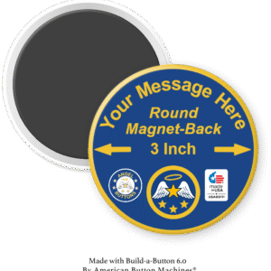 Round, 3 inch, Magnet-Back