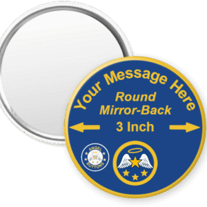 Round, 3 inch, Mirror-Back